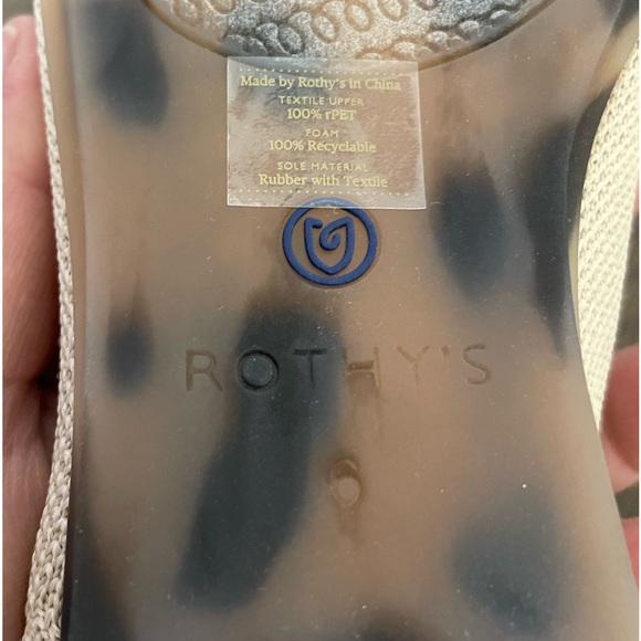 New Rothy's The Flat Ecru NWOB - Picture 5 of 10